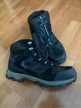 Outdoor Life Black Hiking Boots with Blue Accents
